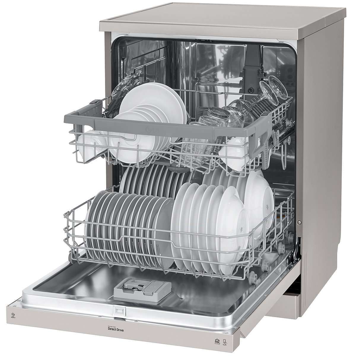 LG 60cm QuadWash Platinum Steel Freestanding Dishwasher XD5B14PS eBay