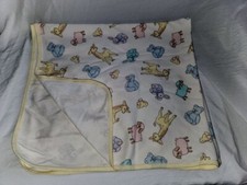 VTG Carters Animals Cotton Receiving Blanket Pastel Plush Giraffe Bear Duck Toys
