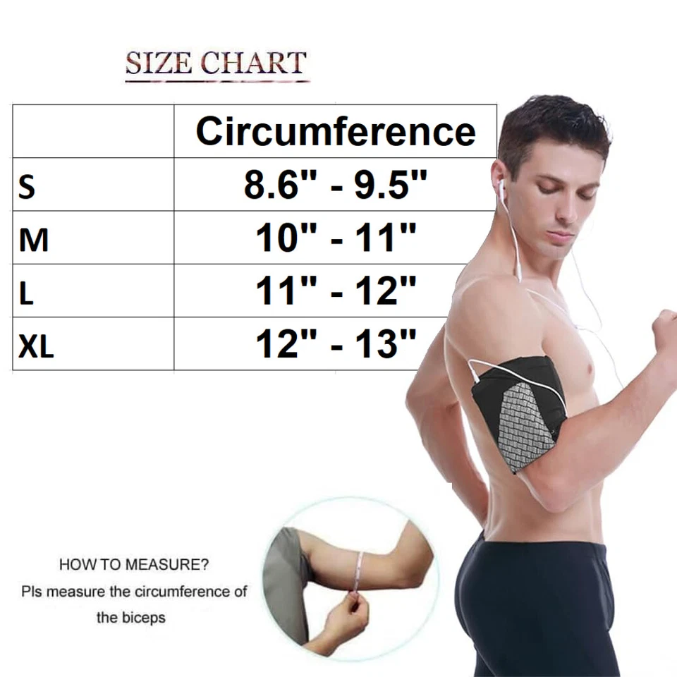 Sport Running Armband Phone Raglan Sleeve Pouch Arm Strap Wristband Holder - Image 2 of 4