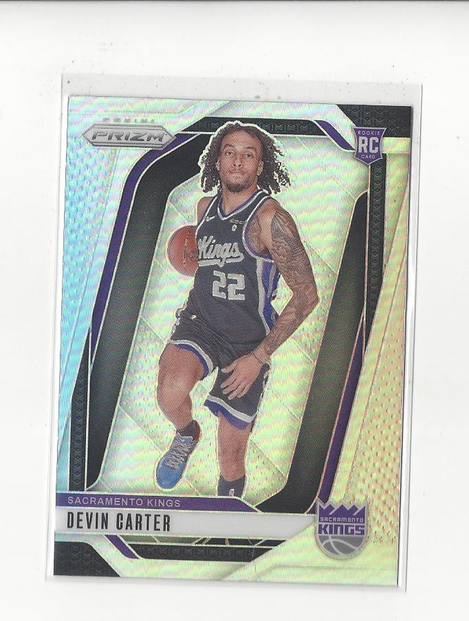 2024-25 Panini Prizm Prizms Silver #231 Devin Carter RC Rookie Kings