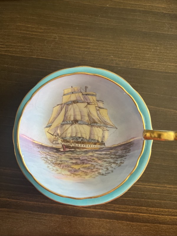 AYNSLEY Bone  China Cup & Saucer