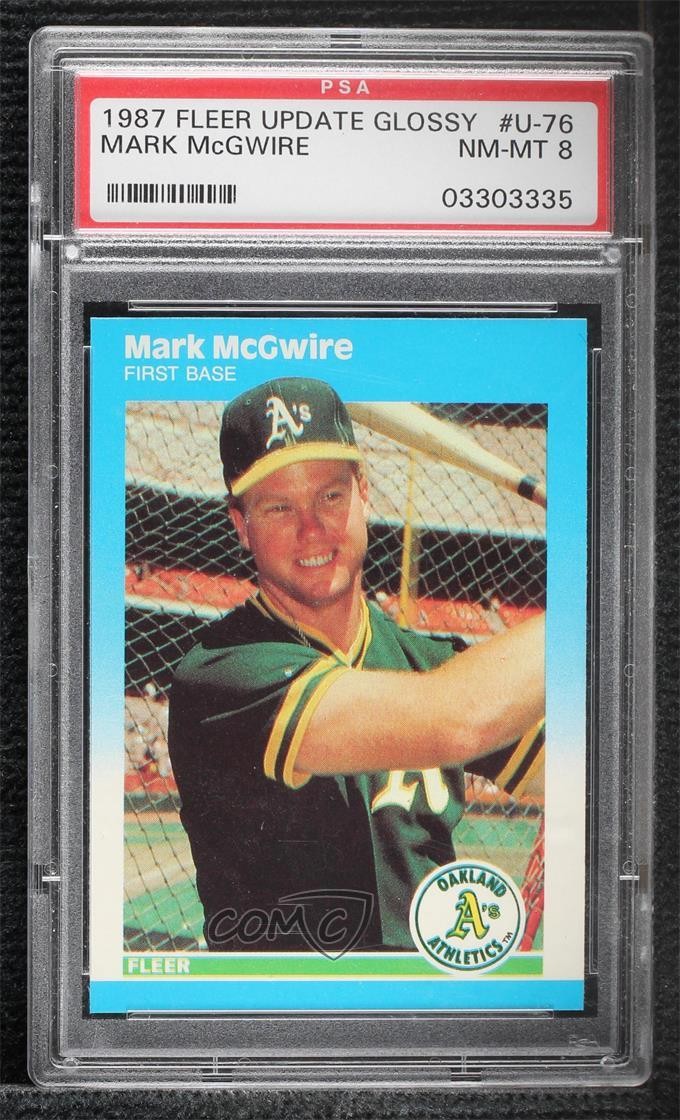 1987 Fleer Update Collector's Edition Glossy Mark McGwire #U-76 PSA 8 11z5