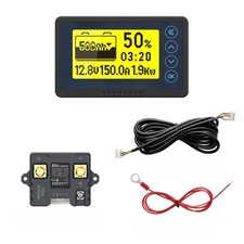RV Battery Capacity Monitor 12V 48V with Brass Shunt for Lithium Batteries