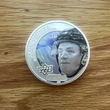 1 TROY OZ .9999 FINE SILVER COIN SERIAL # UPPER DECK GRANDEUR JACK EICHEL