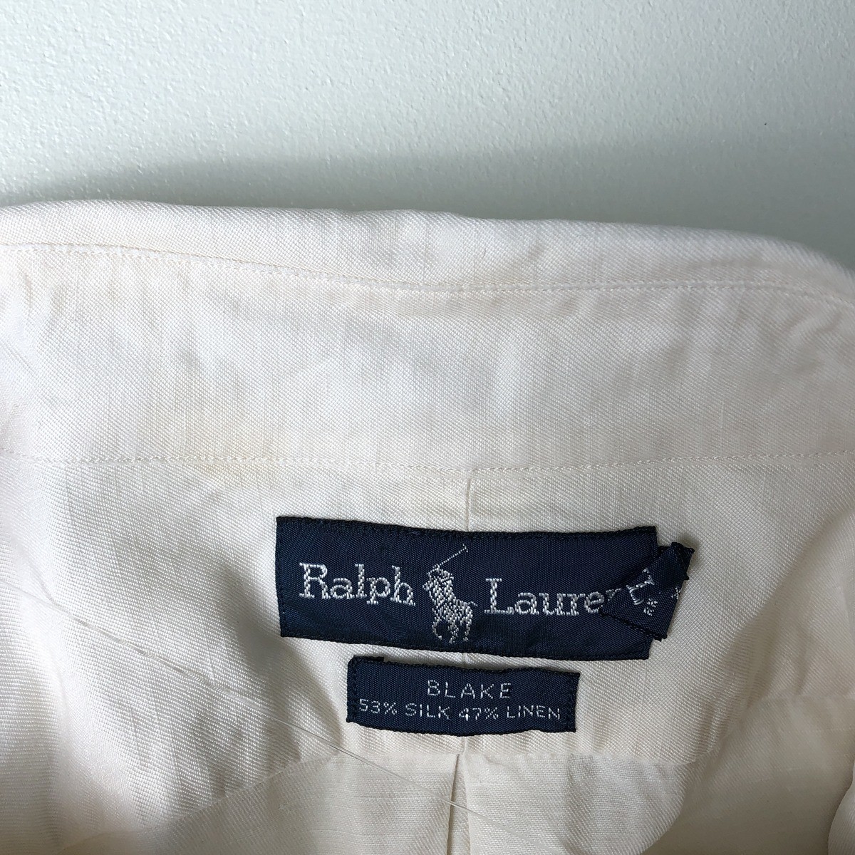 Used Ralph Lauren BLAKE long-sleeved linen button-down shirt men's size XXL thumbnail 13