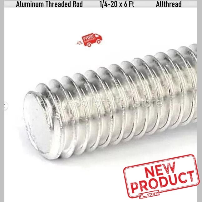 Aluminum Threaded Rod 1/4-20 x 6 Feet Grade T6061 72" Length All Thread NEW