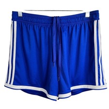 Adidas Mens Climalite Athletic Shorts Royal Blue White Stripes Size L