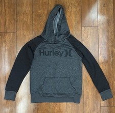 Boy's Hurley Gray Pullover Hoodie Small 8 with H20DRI Technology