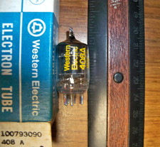 Strong Western Electric Black Plate O Getter 408A 6AK5 Tube - 106