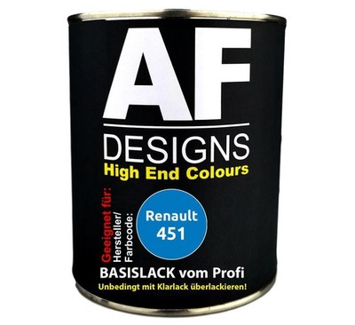 1L Autolack für Renault 451 Bleu E.D.F.  Autolack Spritzfertig