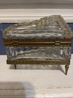 French Gilt Bronze Mounted Cut Crystal Grand Piano Form Hinged Jewelry Box — photo 3