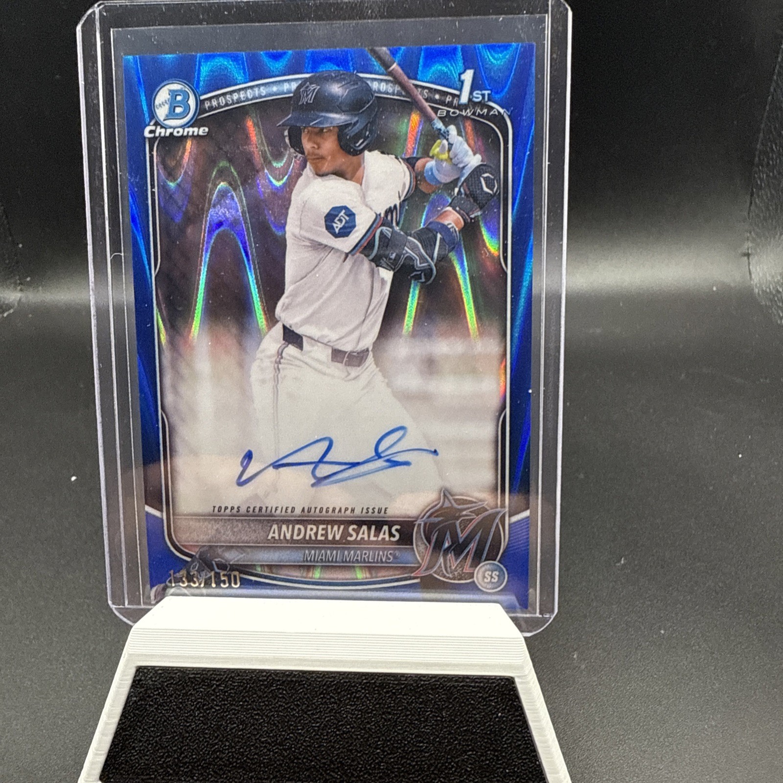 2025 Bowman Chrome-#CPA-AS Andrew Salas 1st Auto Blue Raywave Refractor /150