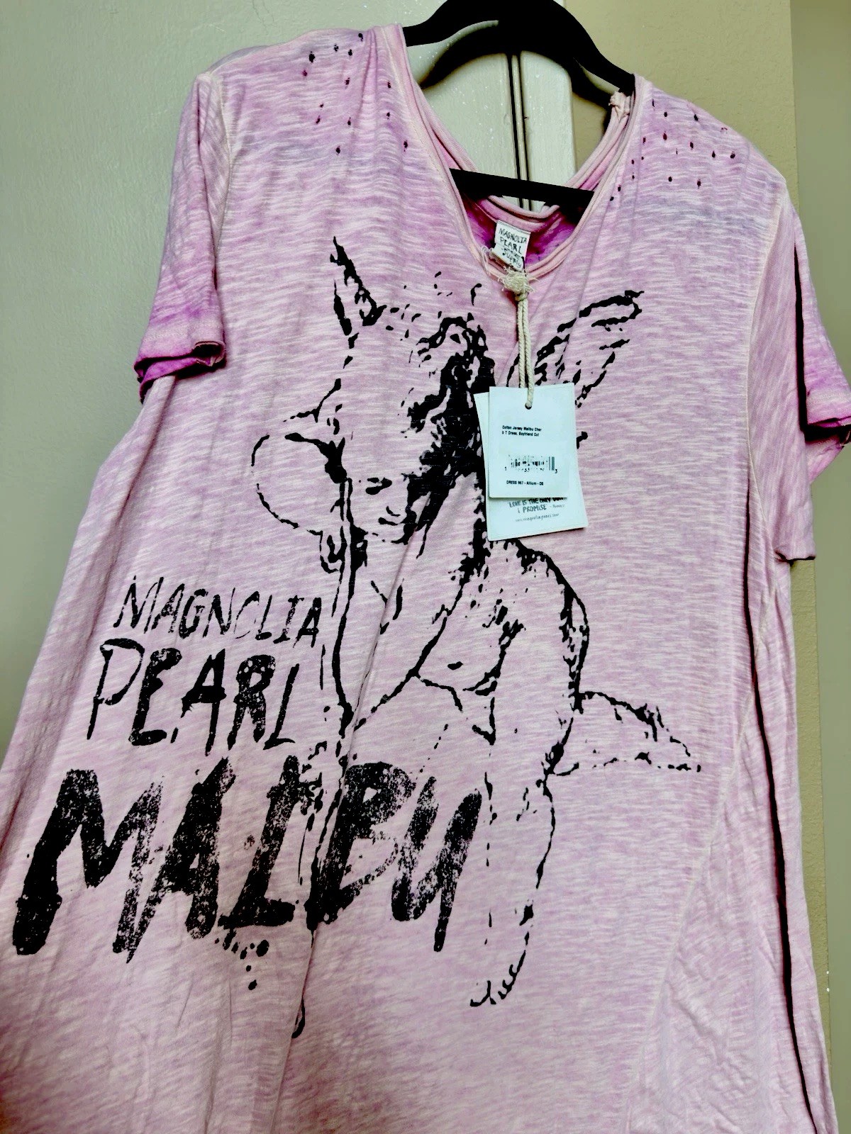 Magnolia Pearl Malibu Cherub Pink Jersey Tee Long Dress - LIMITED SOLD OUT
