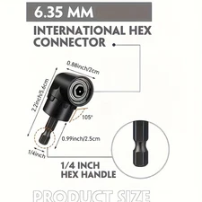 Robust Precise Portable Long-Lasting Handy 2PCS Right Angle Drill Attachment Set