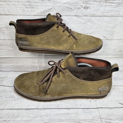 Teva Chukka Boots Cedar Canyon Men's Size 12 Brown Suede Lace Up 1001978 