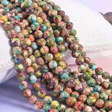 Sea Sediment Jasper Smooth Round Beads 4mm 6mm 8mm 10mm 15 Inch Strand