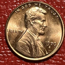 1970-S Lincoln Memorial Cent BU Red Upgrade Coin from OBW Roll Penny Collection