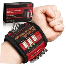 Magnetic Wristband Perfect Stocking Stuffers for Men, Tool Belt Magnetic Red