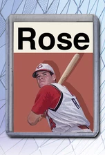 Pete Rose Artist Signed Baseball Art Card 3/10