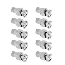 10PCS High Quality BNC Male to F Female Coaxial Adapter for CCTV DVR Security