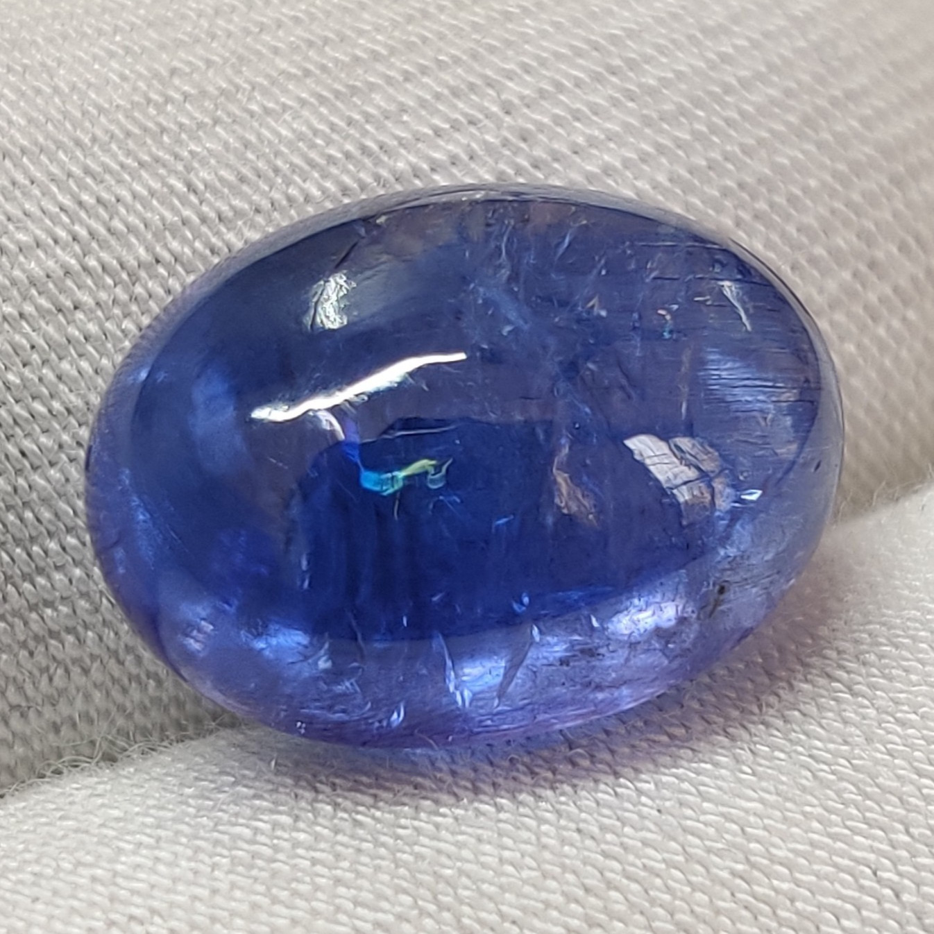 Natural Blue Tanzanite Cabochon Oval Shape Gemstone for Ring Jewelry 10.8 Cts