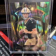 2025 Select Football Tyler Shough Green And Black Shock Prizm Rookie