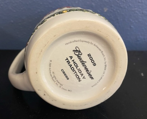 2009 Budweiser Holiday Stein-By Brax - #CS699-"A Holiday Tradition" W/Box - Picture 6 of 7