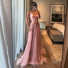 Luxury Evening Gowns Pleated Formal Wedding Party Guest Gown Bridesmaid Dresses