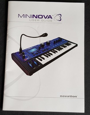 Novation Mininova Synthesizer  User Guide book Owners manual