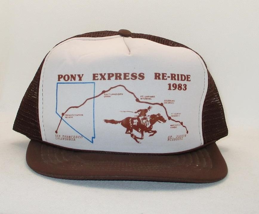 PONY EXPRESS Re Ride 1983; Berretto da Baseball Cappello Regolabile Snapback con Schienale in Rete