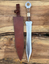 Handmade D2 Steel Custom Hunting Bowie Knife with WOOD material Handle
