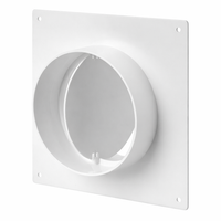 Pvc Montageflansch 100 Mm Mit RüCkschlagklappe Anschluss-Stutzen Mauerflansch