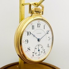 1916 Illinois 16S 15J Grade 303 Display Clear Back Pocket Watch Runs