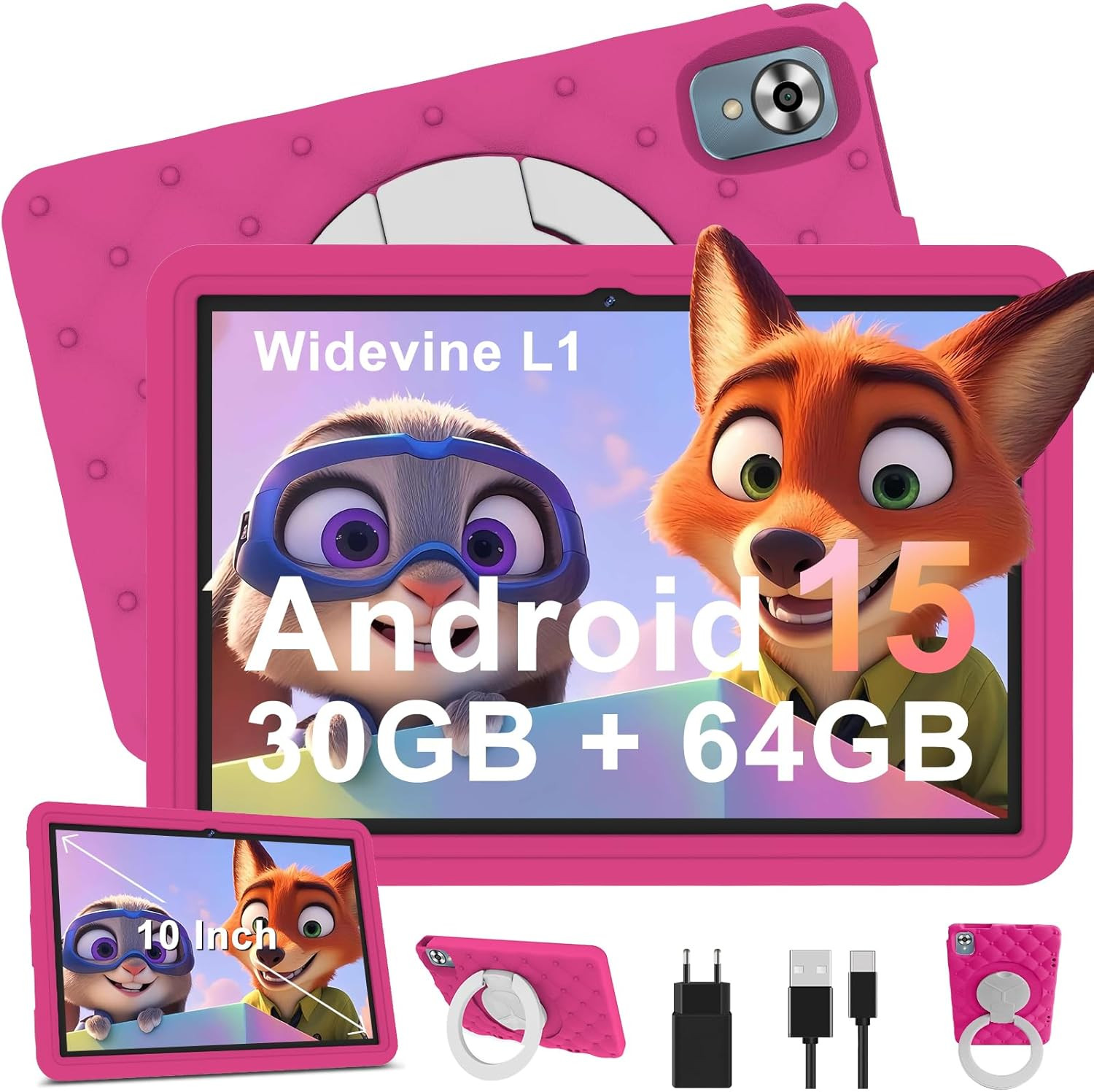 Tablet Bambini 10" Android 15: Super Veloce con 30GB RAM e 5G Wi-Fi 6