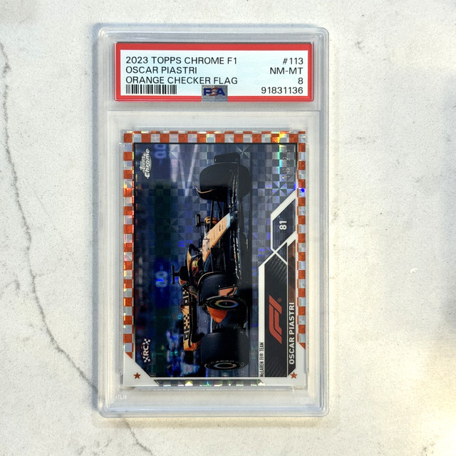 Oscar Piastri 2023 Topps Chrome Formula 1 Orange Refractor