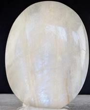 Blue Moonstone Palm Stone Crystal Palmstone Fidget Gemstone White
