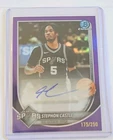 Topps 2025-26 Bowman Chrome Stephon Castle Spurs BCA-SC Auto Purple 175/250