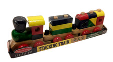 Melissa  Doug Stacking Train Classic Toddler Toy Wooden 18 PCS NEW SEALED