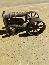 Vintage Grey  Red Fordson Tractor Arcade Cast Iron Farm Model