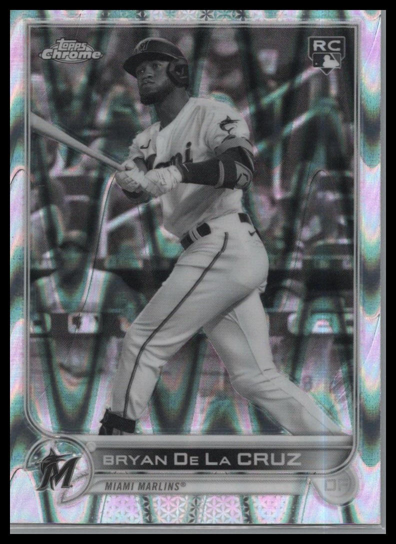 2022 Topps Chrome Sonic #216 Bryan De La Cruz Black & White RayWave