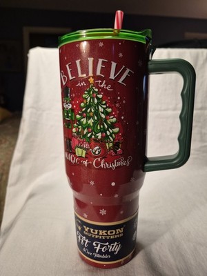 Bucees 2024 Yukon Outfitters 40 oz Christmas Tumbler w/Handle Reuseable Straw
