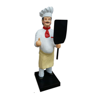 Koch Figur Statue Skulptur MenüTafel Werbeaufsteller Speisekarte Werbefigur Neu