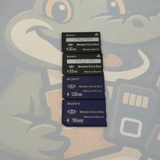 LOT of 4 SONY MemoryStickPRODuo - 128MB,32MBx2,16MB - Untested - GC433