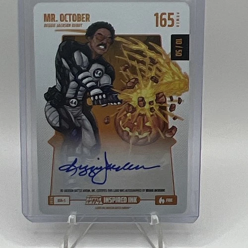 Bo Jackson Battle Arena Inspired Ink Mr. October #165 Reggie Jackson Auto 10/50