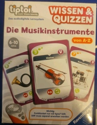 Ravensburger Tiptoi Wissen & Quizzen Die Musik-Instruments GERMAN Language 