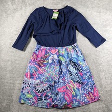 Lilly Pulitzer Dress Girls XL Fantasy Garden Hazel Floral Flare Flowy Preppy New