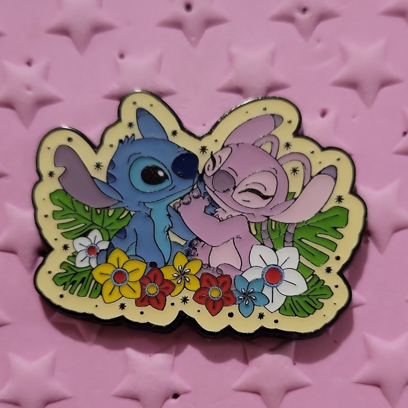 Loungefly Stitch Angel Floral Love holding hands Portrait Blind Mystery Box Pin