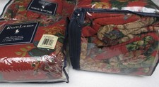 VINTAGE Ralph Lauren AYLESBURY 3pc Comforter Duvet Cover Euro Shams Set - F/Q