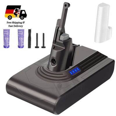 Waitley Akku 6000mAh Dyson V8 Ersatzakku mit 2 Filter