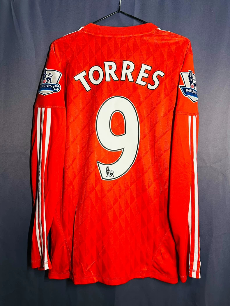 Classic Retro 2010/11 Liverpool L/S Home Jersey #9 Torres